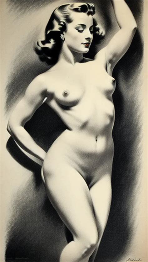 Dopamine Girl An Artistic Lithograph From The S Of A Beautifull