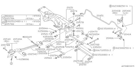 1996 Subaru Impreza Outback Wagon Suspension Control Arm Bushing ...