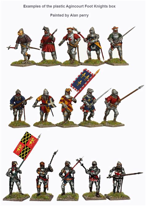 Perry Miniatures Agincourt Foot Knights 1415 1429 28mm Plastic Set