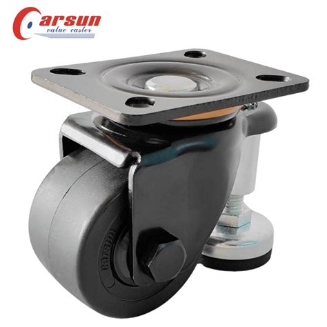 Carsun Black Nylon Wheel 3 Inch Leveling Casters Caster Wheels And