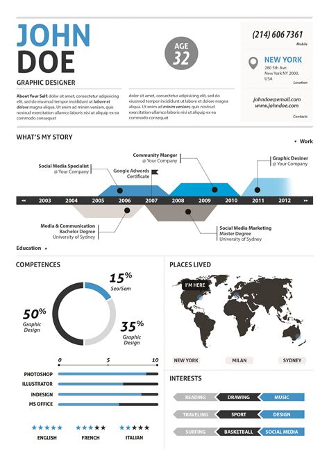 Infographic Resume Template Example