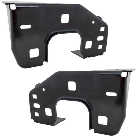 Pair Set Of Bumper Face Bar Brackets Retainer Mounting Braces For