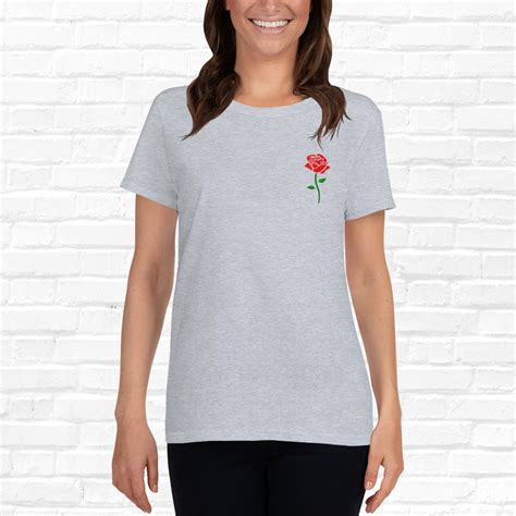 Rose Tshirt Rose Shirt Red Rose T Shirt Tumblr Tshirt Cool Mens