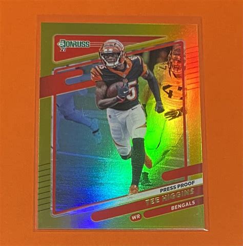 Panini Donruss Tee Higgins Holo Premium Press Proof Bengals