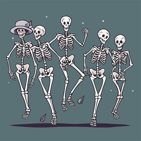 Premium Vector Skeletons Dancing