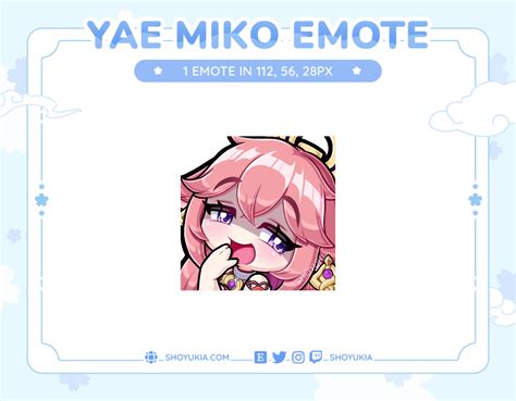 Genshin Impact Yae Miko Smug Emote For Twitch Discord Etsy Finland