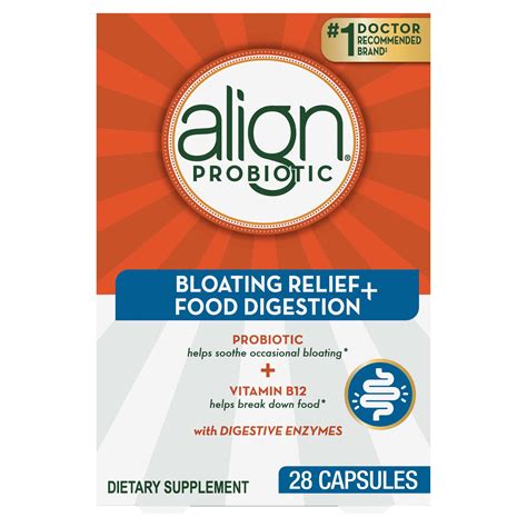 Align Probiotic Capsules For Digestive Health Bloating And Gas Relief Food Digestion 28