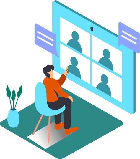 Online Team Meeting Illustration Download For Free Iconduck