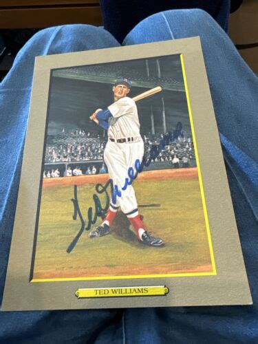 Ted Williams Signed Perez Steele Great Moments Card Hof Boston Red Sox