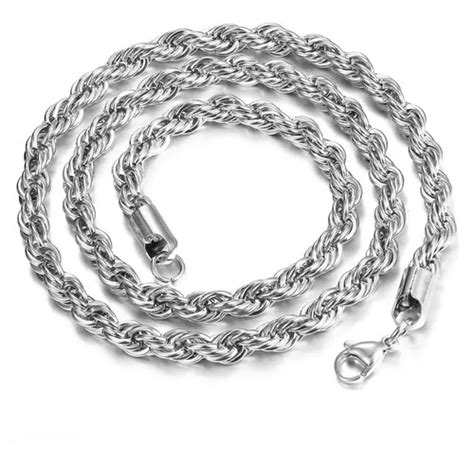 Corrente Cord O Torcido Masculino Mm Largura A O Inox L