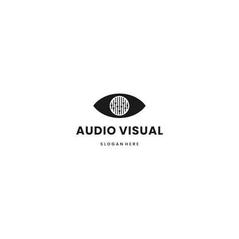 Premium Vector Audio Visual Logo Design On Isolated Background