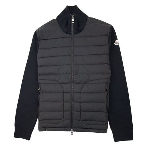 Moncler Padded Wool Cardigan Black ONU