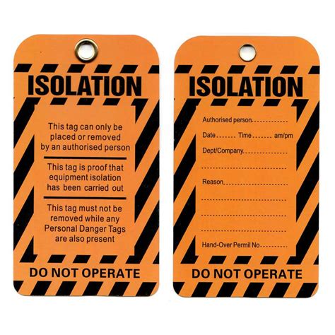 Isolation Tags Next Day Safety