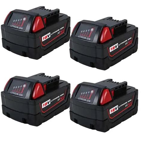 For Milwaukee 18v 60ah M18 Lithium Ion Battery Replacement 4 Pack For Milwaukee Batteryer