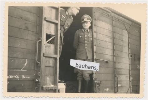 FOTO REICHSBAHN OFFIZIERE Wehrmacht Auf Transport 2 WK 9437x EUR 5