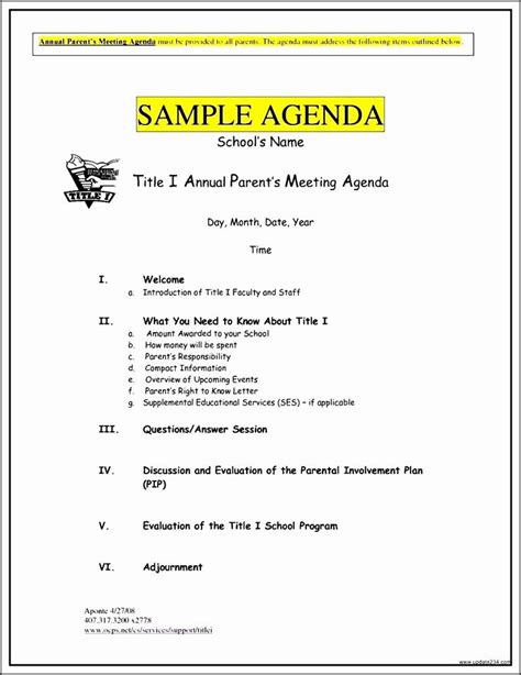 Simple Meeting Agenda Template Word – PARAHYENA