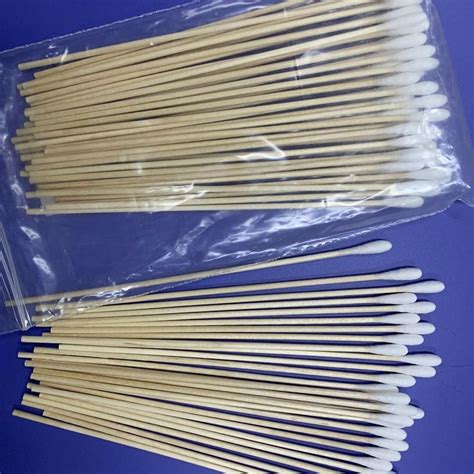 Non Sterile 6 Inch Cotton Tipped Applicators With Wooden Handle