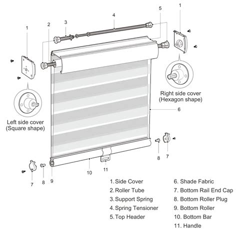 Foiresoft W50 Cordless Zebra Roller Blinds User Manual