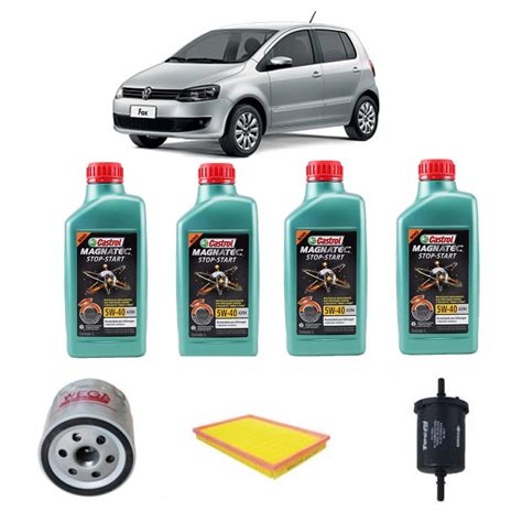 Troca De Oleo Fox 1 0 8v Oleo Castrol Magnatec 5w40 Em 6x S Juros