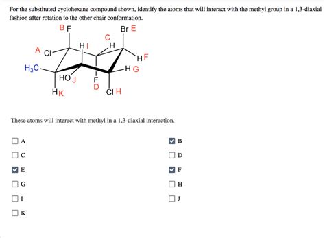 Solved For The Substituted Cyclohexane Compound Shown Chegg