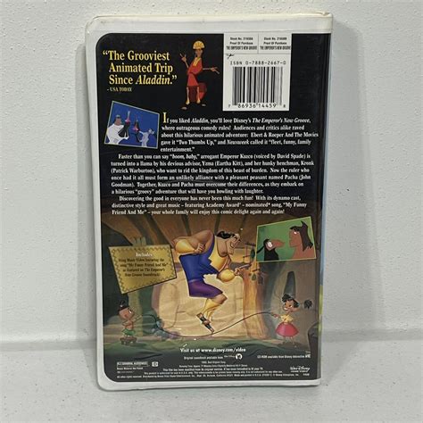 The Emperor S New Groove • Walt Disney Vhs Cassette Tape Clamshell 2001 Stephen Franks