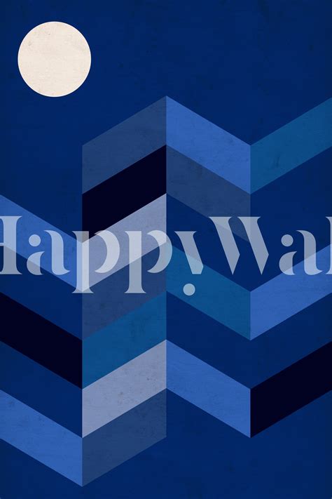 Night Geometric Landscape Wallpaper | Happywall