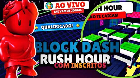 JOGANDO SALINHA PERSONALIZADA BLOCK DASH E RUSH HOUR STUMBLE GUYS AO