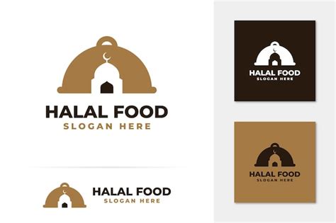 Vector De Logotipo De Productos Alimenticios Halal Vector Premium