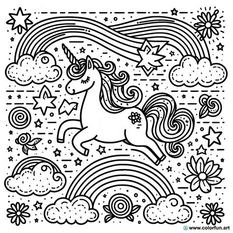 Coloring Page For An 11 Year Old Child With A Unicorn Download Or