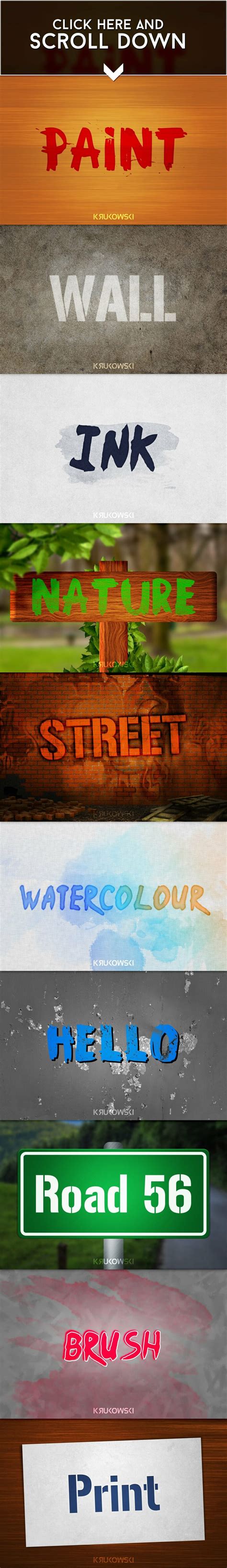 Painted Text Effects Masterbundles