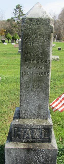 Mary L McPherson Hall 1836 1906 Find A Grave Memorial