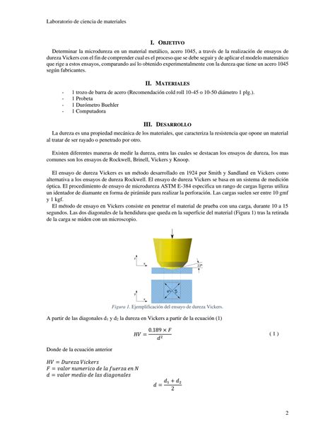 SOLUTION Determinar Dureza En Un Material Con Instrumentacion Studypool