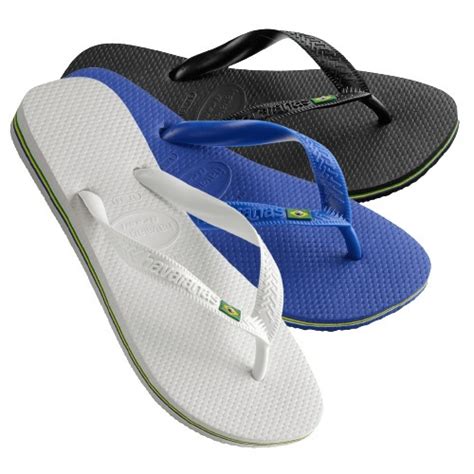 Kit Chinelo Havaianas Branco Bandeira Brasil Unissex Preto Azul