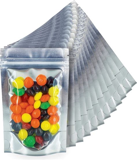 Amazon Count Mylar Clear Silver Sealable Bags For Packaging