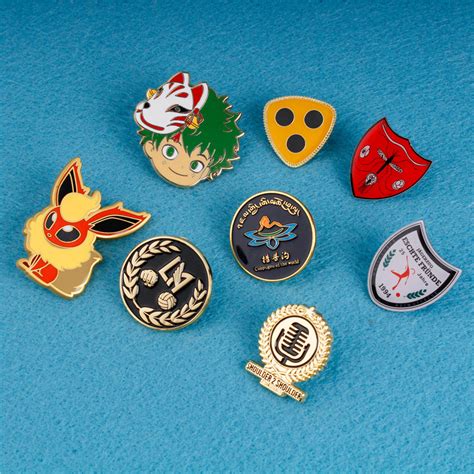 Custom soft enamel pins in different shapes - Custom Enamel Pins