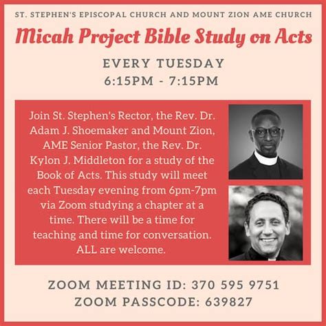 Micah Project Bible Study - St Stephen's Episcopal