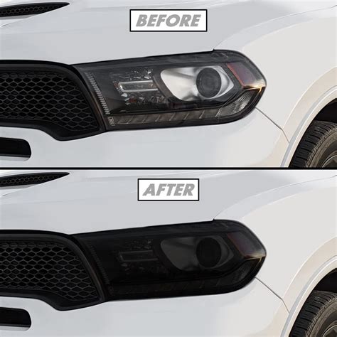 Slickmod Precut Vinyl Smoke Tint For 2011 2023 Dodge Durango Headlight 20 Dark