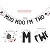 Amazon Moo Moo I M Two Banner Cow Garland Cow 2nd Birthday