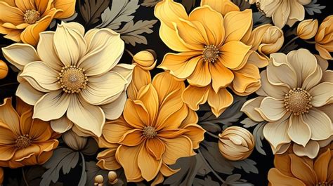 Premium AI Image | Decorative background with yellow and orange ...