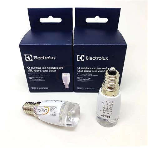 Kit 2 Lâmpada Led E14 Geladeira Electrolux Original 1 4w Submarino