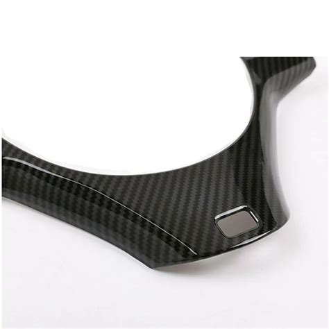 Carbon Fiber Styling Car Steering Wheel Panel Switch Button Cover Trim