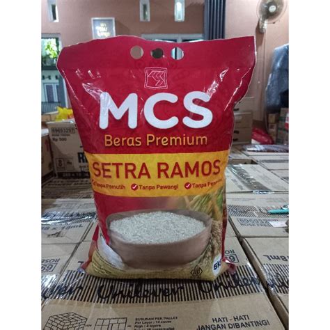 Jual BERAS PREMIUM MCS SETRA RAMOS 5KG Shopee Indonesia