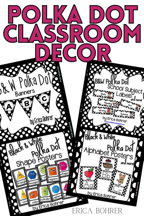 Black And White Polka Dot Classroom Decor Ideas Back To School Ready