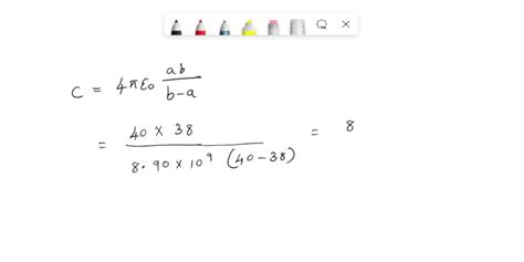 Solved The Plates Of A Spherical Capacitor Have Radii Mm And