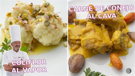 Coliflor Al Vapor Con Vinagreta Y Carne De Conejo Al Cava Karlos