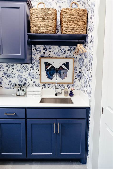 Dark Blue Laundry Room