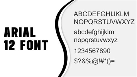 Arial 12 Font - Exclusive Typeface For Your Design