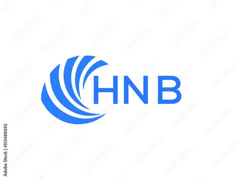 HNB Flat accounting logo design on white background. HNB creative initials Growth graph letter ...