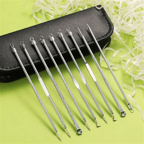 Pimple Popper Tool Kit 9pcs Blackhead Remover Zit Popper Tools For ...