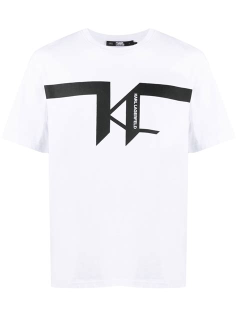 Karl Lagerfeld Kl Logo Organic Cotton T Shirt White Editorialist